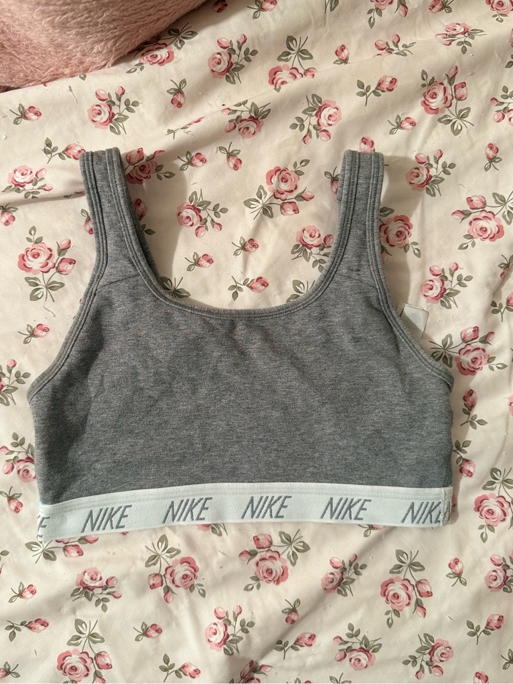 Nike Women's Gray Cotton Sports dri fit bra